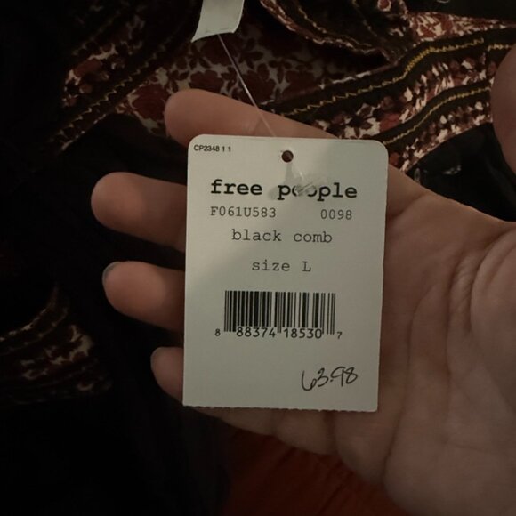 Free People A Night in Delhi Asymmetrical Hem Side Tie Tunic - Picture 6 of 6